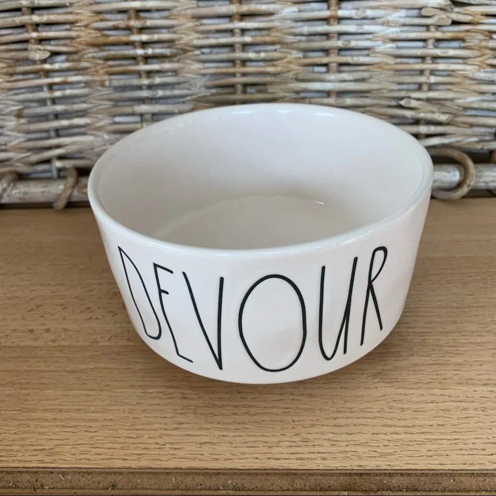 Rae Dunn Devour dog/cat eating bowl